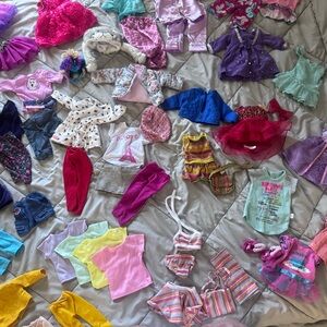 Lot of American Girl Doll and 18" Doll Outfits